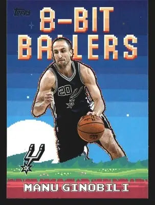 2025-26 Topps Manu Ginobili #8B-29 8-Bit Ballers Insert Spurs HOF - Basketball Card Single