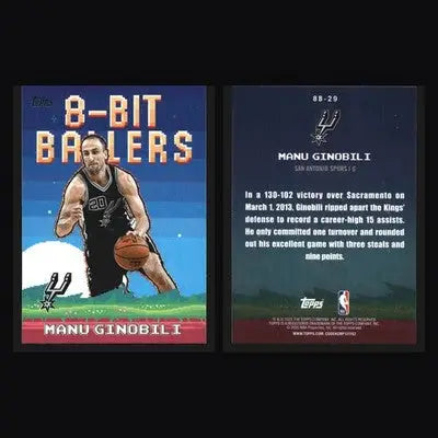 2025-26 Topps Manu Ginobili #8B-29 8-Bit Ballers Insert Spurs HOF - Basketball Card Single