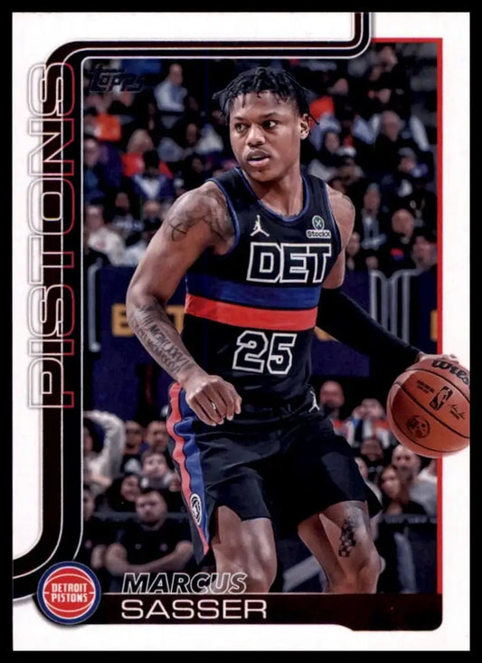 2025-26 Topps Marcus Sasser #46 Detroit Pistons Basketball Card NBA Sports