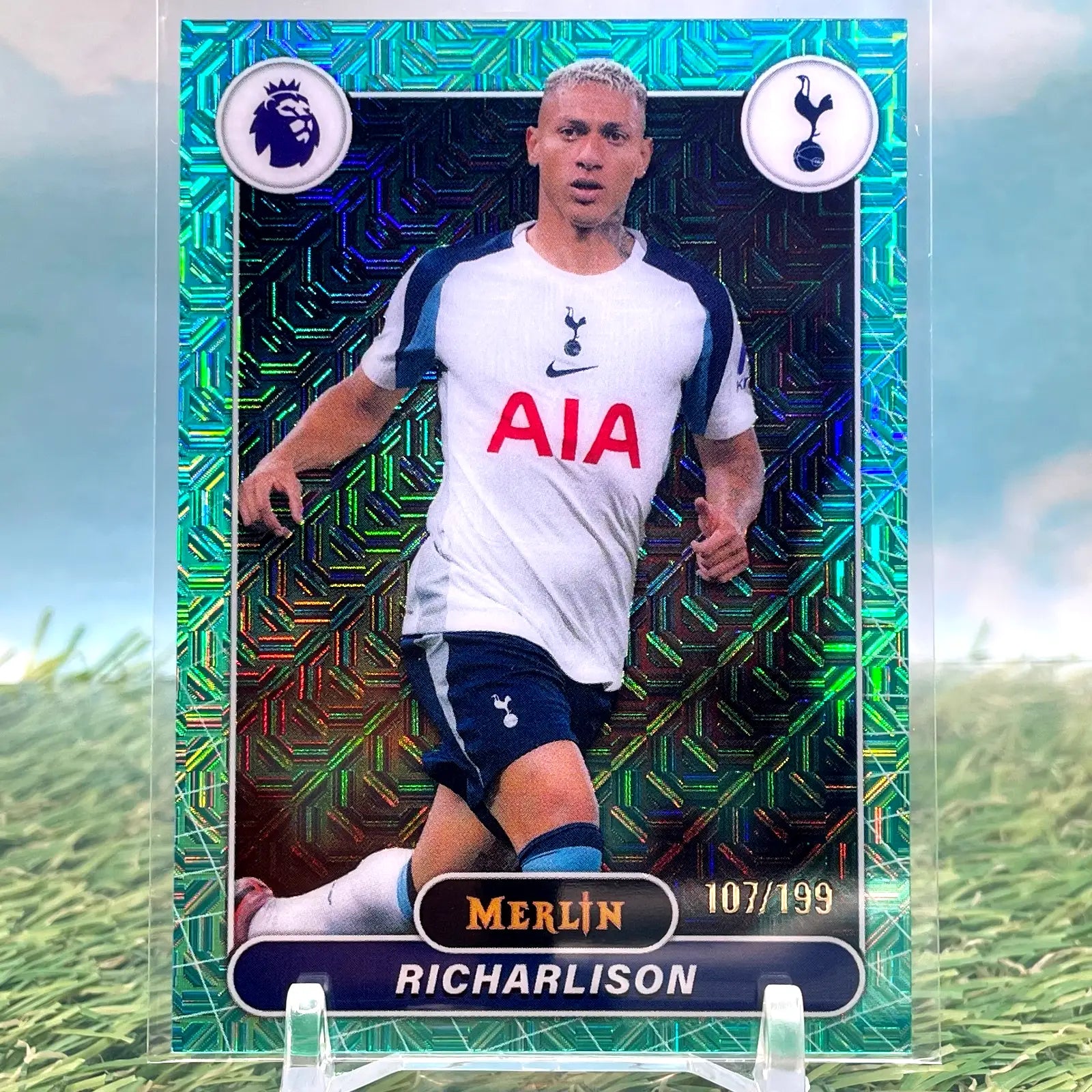 2025-26 Topps Merlin Premier League Richarlison Blue Refractor /150 - Soccer Card Single