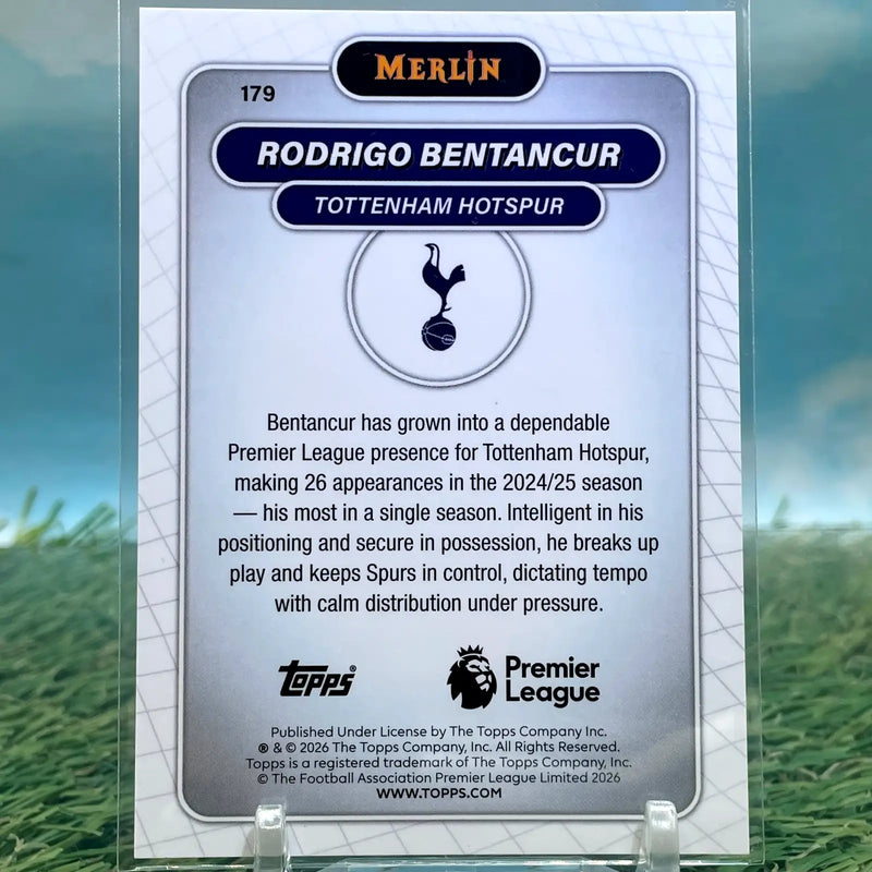 2025-26 Topps Merlin Premier League Rodrigo Bentancur Blue Mojo /150 Tottenham