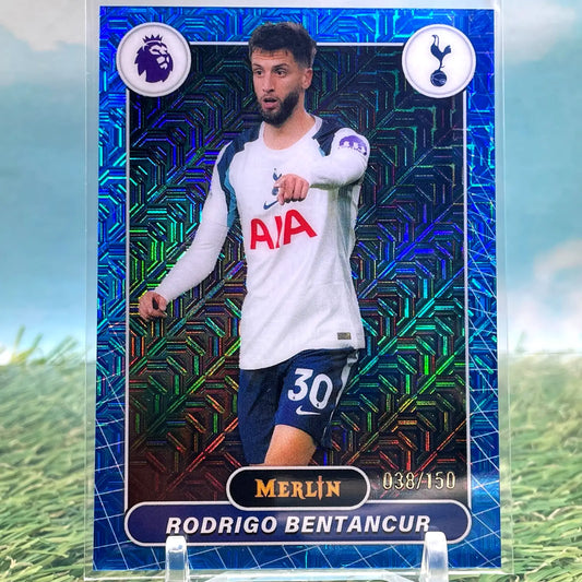 2025-26 Topps Merlin Premier League Rodrigo Bentancur Blue Mojo /150 Tottenham - Soccer Card Single