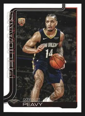 2025-26 Topps Micah Peavy #241 RC New Orleans Pelicans Rookie - Basketball Card Single
