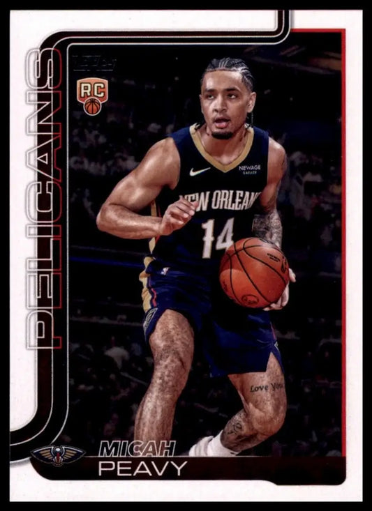 2025-26 Topps Micah Peavy Rookie #241 New Orleans Pelicans Basketball Card NBA