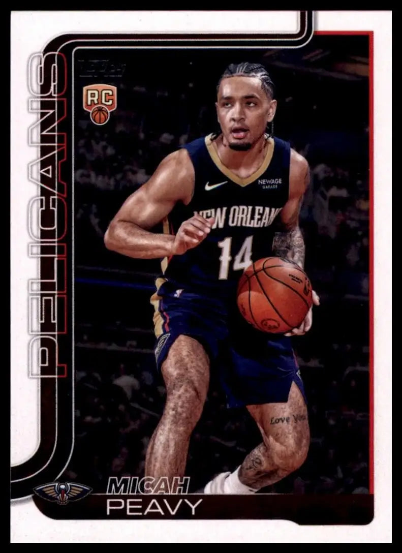 2025-26 Topps Micah Peavy Rookie #241 New Orleans Pelicans Basketball Card NBA - Basketball Card Single