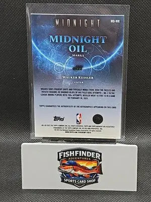 2025-26 Topps Midnight - Midnight Oil Marks Walker Kessler #MO-WK Dusk /75 (AU) - Basketball Card Single