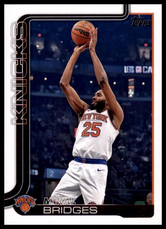 2025-26 Topps Mikal Bridges #18 New York Knicks Basketball Card NBA Sports