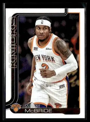 2025-26 Topps Miles McBride #17 Base New York Knicks - Basketball Card Single