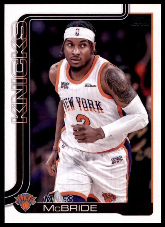 2025-26 Topps Miles McBride #17 New York Knicks Basketball Card NBA Sports