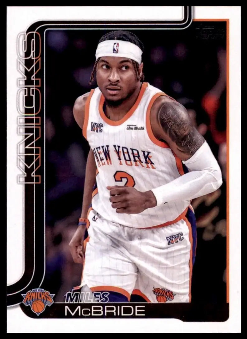 2025-26 Topps Miles McBride #17 New York Knicks Basketball Card NBA Sports - Basketball Card Single