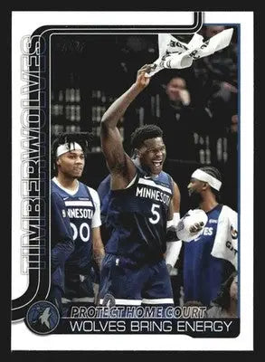 2025-26 Topps Minnesota Timberwolves #287 Protect Home Court A. Edwards - Basketball Card Single