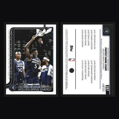 2025-26 Topps Minnesota Timberwolves #287 Protect Home Court A. Edwards - Basketball Card Single