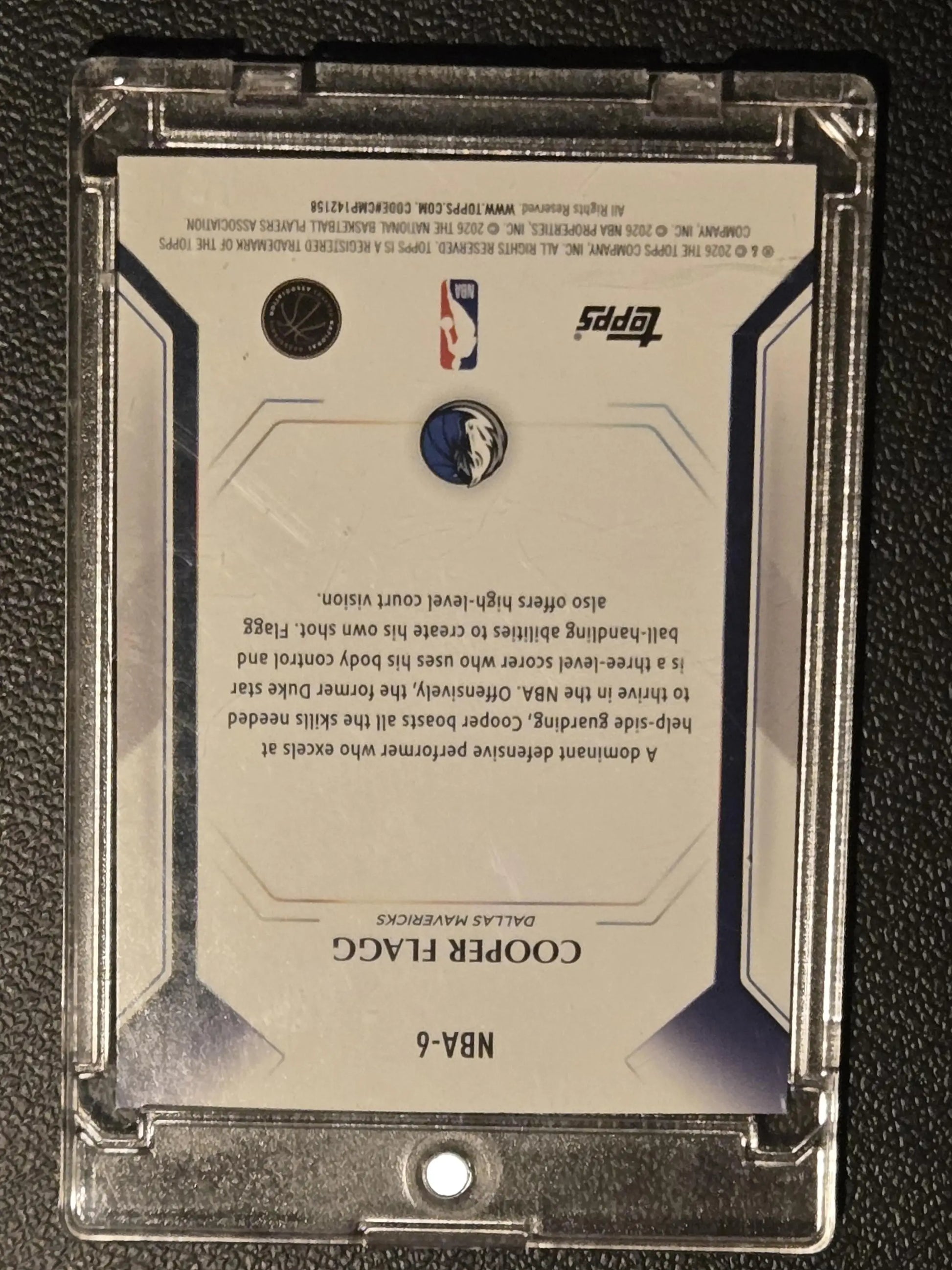 2025-26 Topps #NBA-6 Cooper Flagg Topps Collector Kit Holo Foil - Basketball Card Single