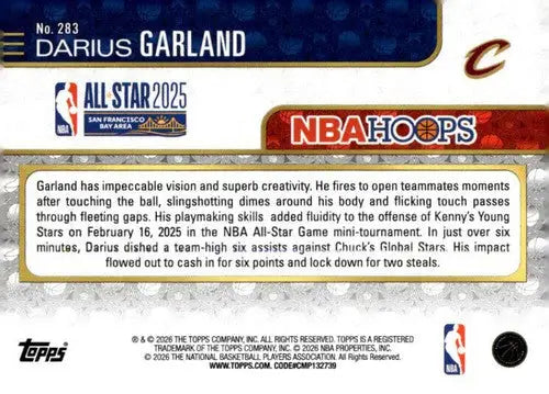 2025-26 Topps NBA Hoops #283 Darius Garland NM Near Mint Cavaliers All ID:83240