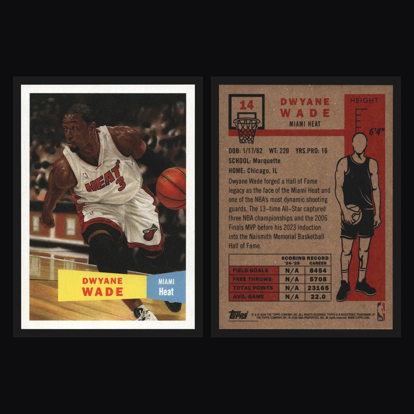 2025-26 Topps NBA Living Set #14 Dwyane Wade Miami Heat HOF