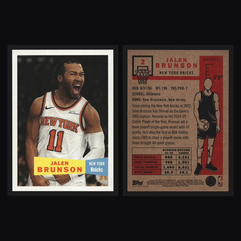 2025-26 Topps NBA Living Set #2 Jalen Brunson New York Knicks