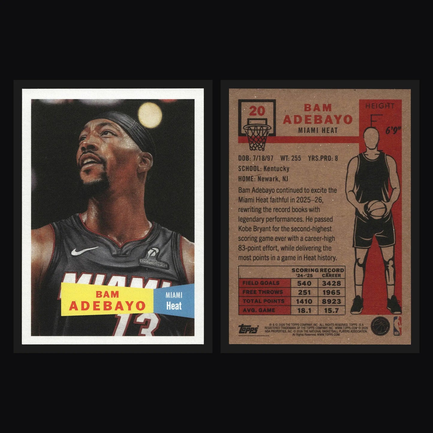 2025-26 Topps NBA Living Set #20 Bam Adebayo Miami Heat