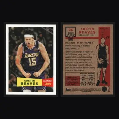 2025-26 Topps NBA Living Set #24 Austin Reaves Los Angeles Lakers - Basketball Card Single