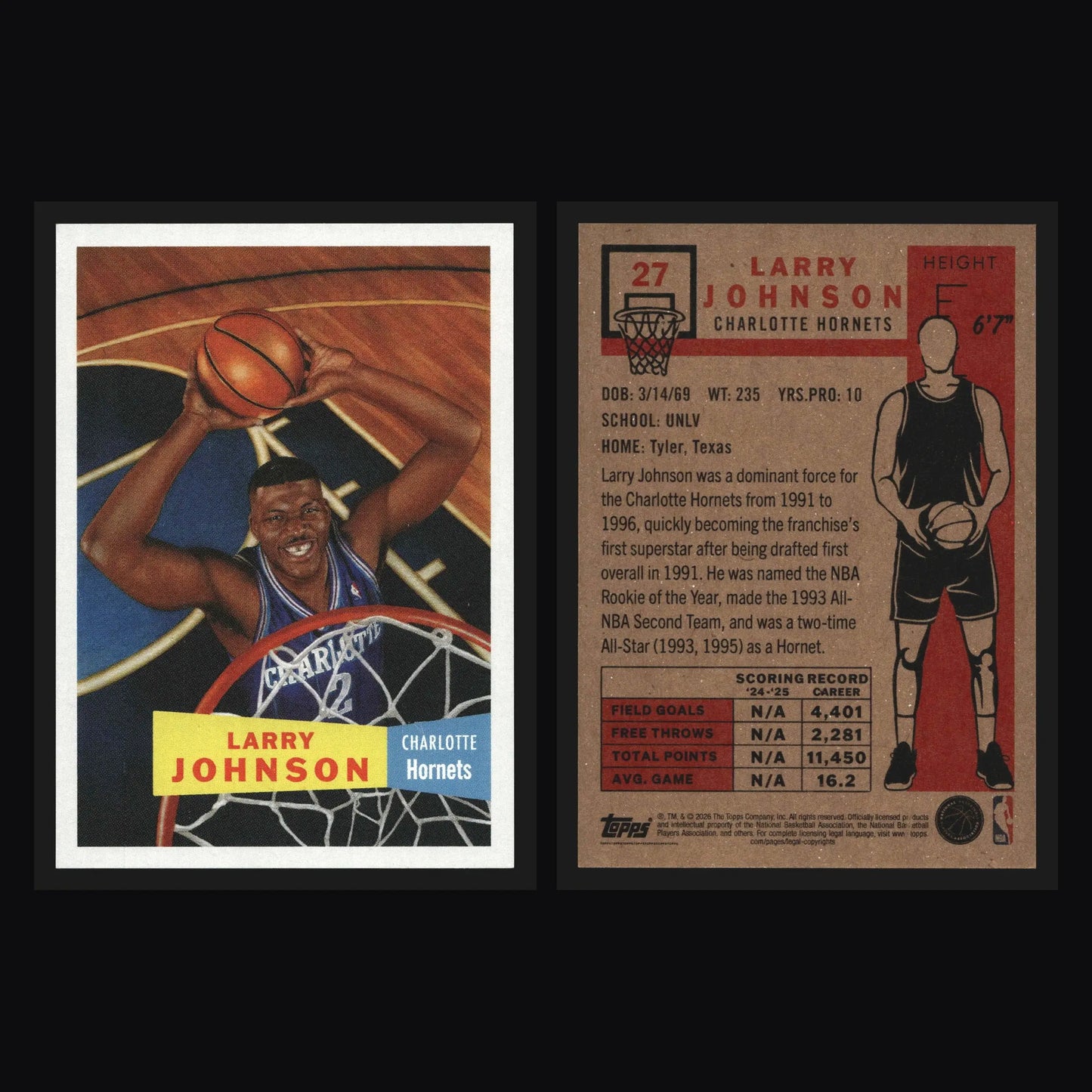 2025-26 Topps NBA Living Set #27 Larry Johnson Charlotte Hornets