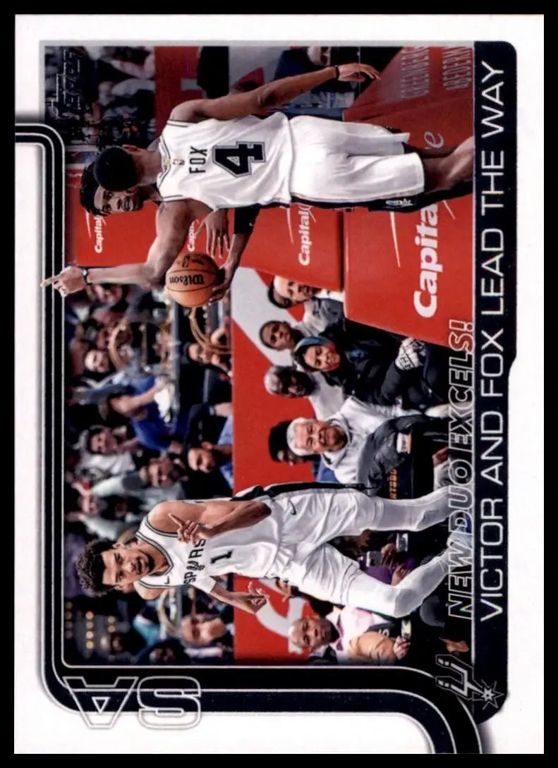 2025-26 Topps New Duo Excels #300 San Antonio Spurs Basketball Card NBA Sports - Basketball Card Single