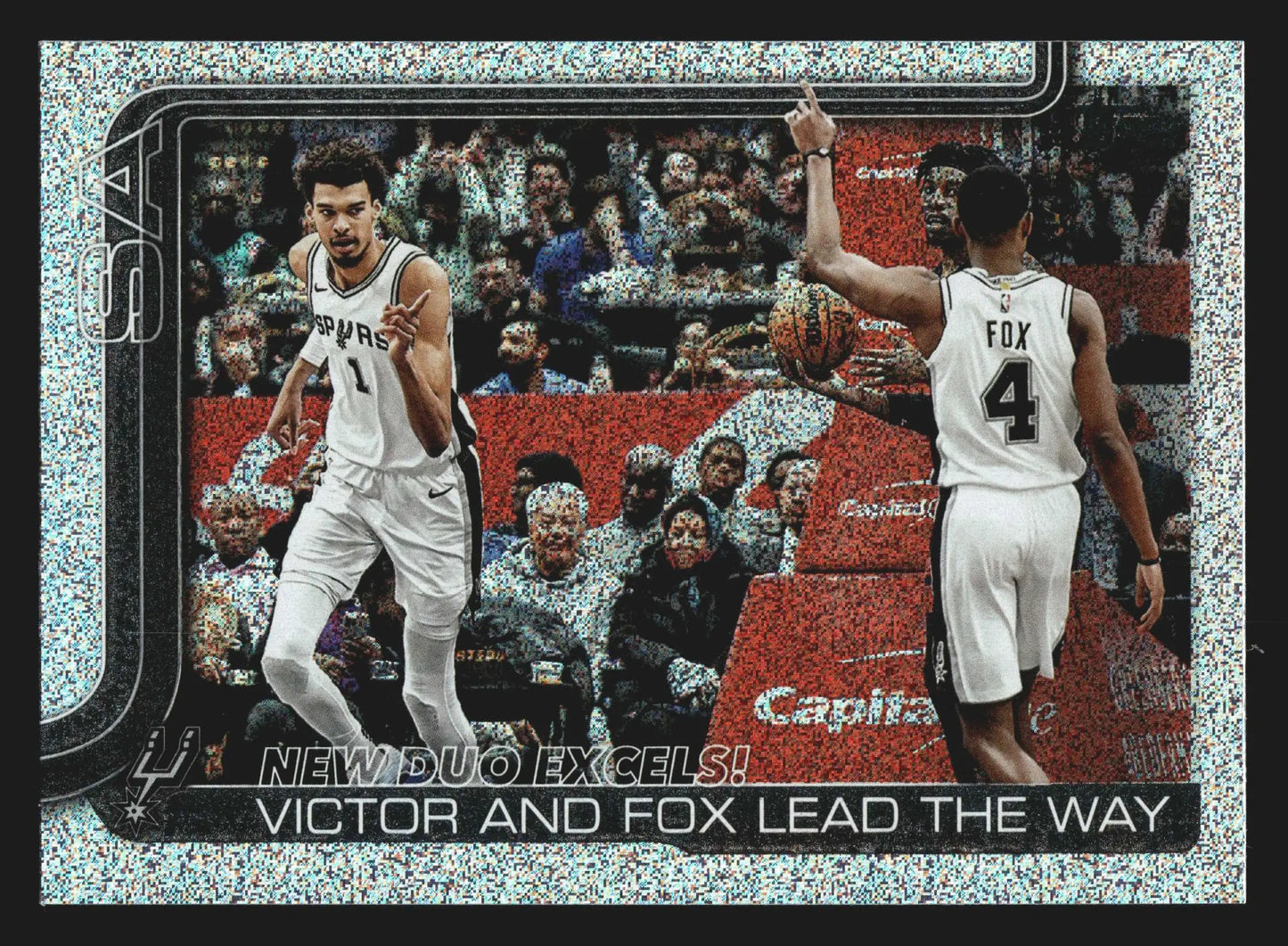 2025-26 Topps New Duo Excels #300 Sandglitter Wembanyama De’Aaron Fox Spurs - Basketball Card Single