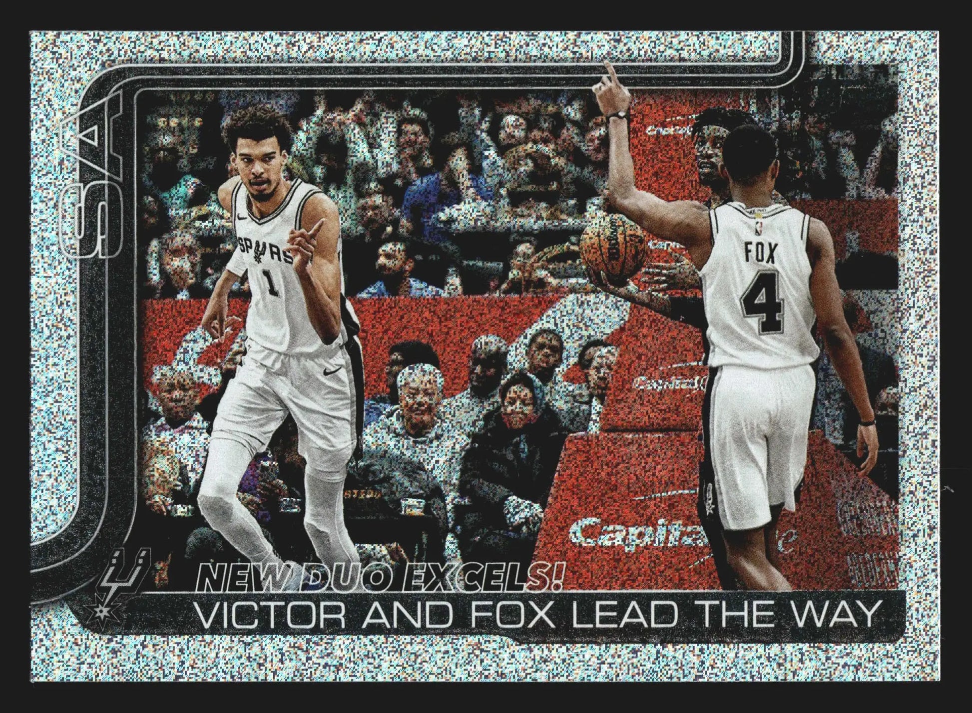 2025-26 Topps New Duo Excels #300 Sandglitter Wembanyama De’Aaron Fox Spurs - Basketball Card Single