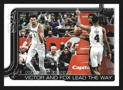2025-26 Topps New Duo Excels #300 Victor Wembanyama De’Aaron Fox Spurs - Basketball Card Single