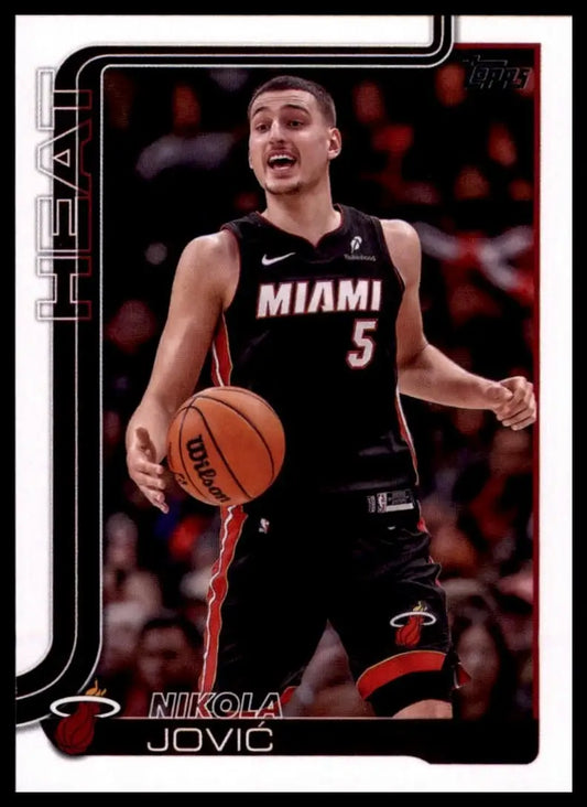 2025-26 Topps Nikola Jovic #76 Miami Heat Basketball Card NBA Sports