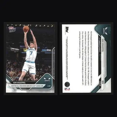2025-26 Topps NOW #184 Kon Knueppel Hornets RC All-Time Rookie 3PM Mark - Basketball Card Single