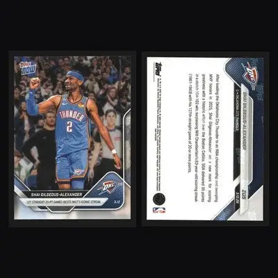 2025-26 Topps NOW #205 Shai Gilgeous-Alexander 127 Straight 20PT Bests Wilt - Basketball Card Single