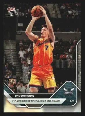 2025-26 Topps NOW #228 Kon Knueppel Hornets RC 1st U22 250+ 3PM Season - Basketball Card Single