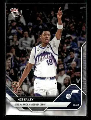 2025-26 Topps Now #9 Ace Bailey - Basketball Card Single