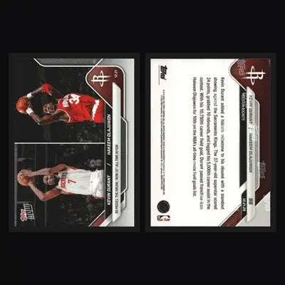 2025-26 Topps NOW Kevin Durant Hakeem Olajuwon #96 Rockets HOF KD Passes Dream - Basketball Card Single