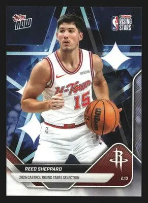 2025-26 Topps NOW Reed Sheppard #RS10 Rockets 2026 Castrol Rising Stars - Basketball Card Single