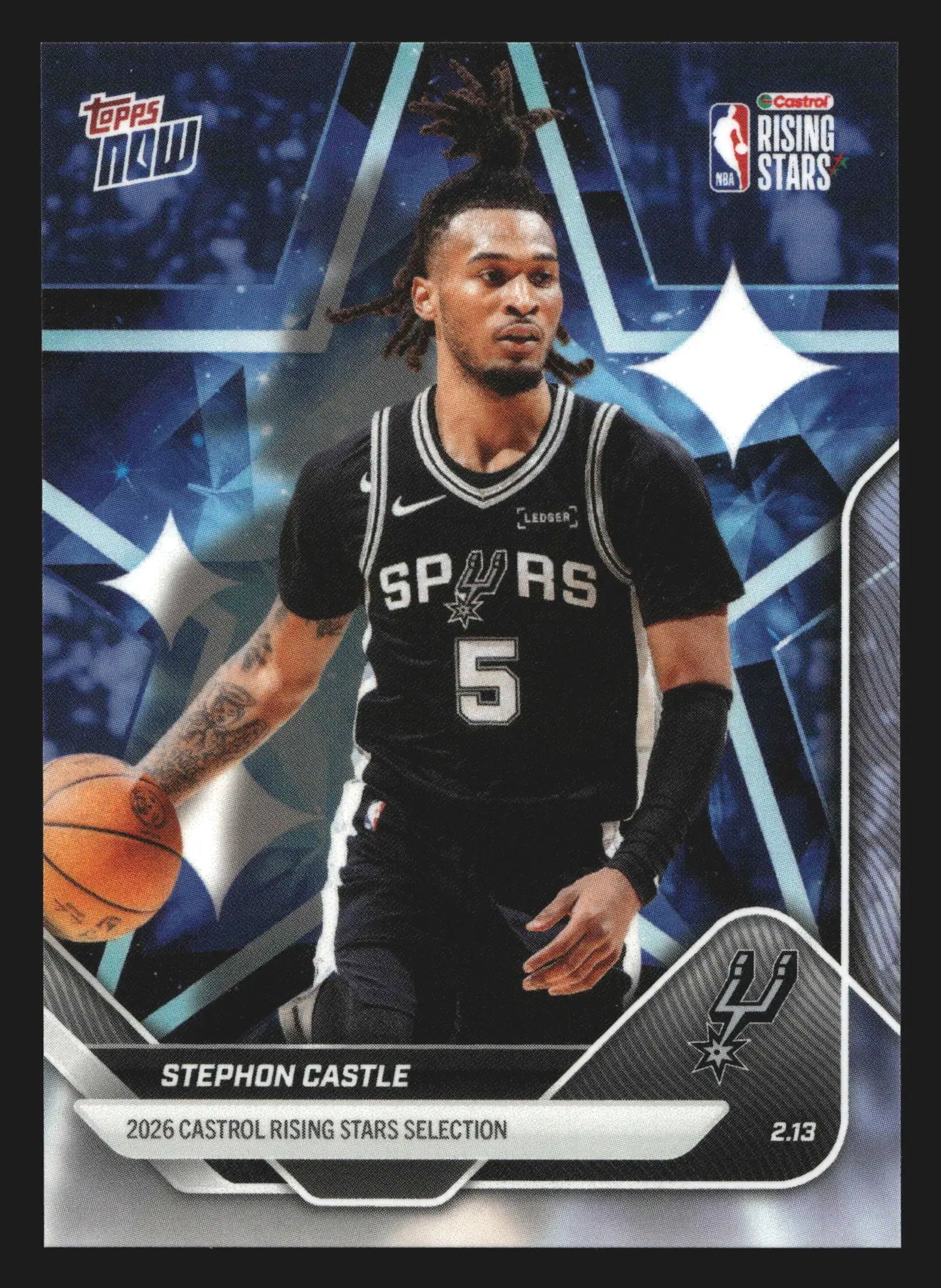 2025-26 Topps NOW Stephon Castle #RS4 San Antonio Spurs Rising Stars - Basketball Card Single