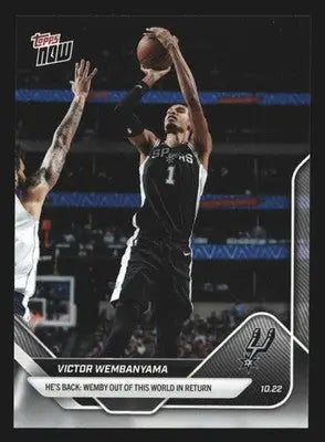 2025-26 Topps NOW Victor Wembanyama #19 Spurs He’s Back Out of This World - Basketball Card Single