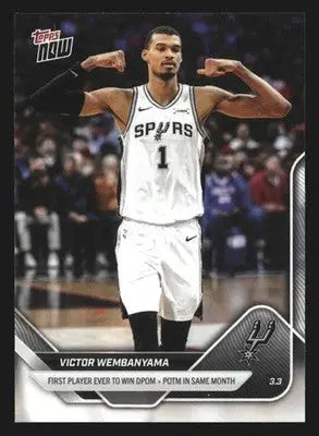 2025-26 Topps NOW Victor Wembanyama #191 Spurs DPOM POTM Same Month - Basketball Card Single