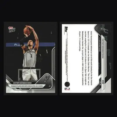2025-26 Topps NOW Victor Wembanyama #238 Spurs Consecutive 40/15 Games - Basketball Card Single
