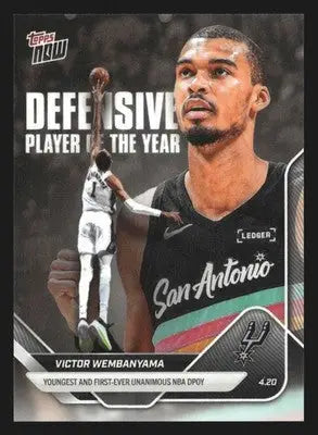 2025-26 Topps NOW Victor Wembanyama #DPOY Spurs First Unanimous NBA DPOY - Basketball Card Single
