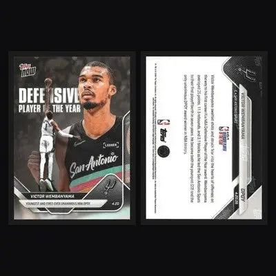 2025-26 Topps NOW Victor Wembanyama #DPOY Spurs First Unanimous NBA DPOY - Basketball Card Single
