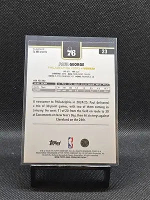 2025-26 Topps - Paul George #23 Blackout - Basketball Card Single