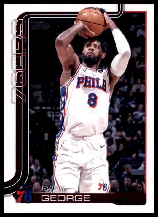 2025-26 Topps Paul George #23 Philadelphia 76ers Basketball Card NBA Sports