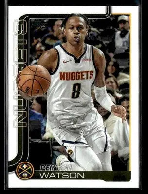 2025-26 Topps Peyton Watson #106 Base Denver Nuggets - Basketball Card Single