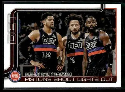 2025-26 Topps Pistons Rain 3 Pointers: Pistons Shoot Lights Out #279