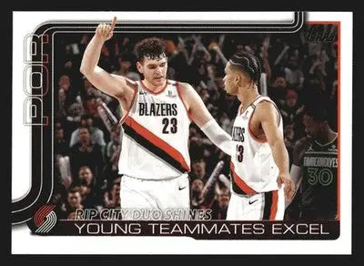 2025-26 Topps Portland Trail Blazers #289 Rip City Duo Shines - Basketball Card Single