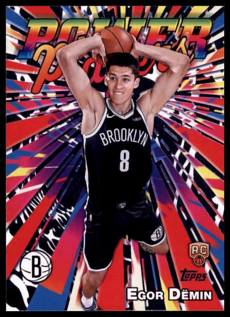 2025-26 Topps Power Players Egor Demin Rookie #PP-18 Brooklyn Nets Basketball - Basketball Card Single