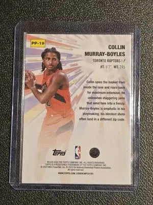 2025-26 Topps #PP-19 Collin Murray-Boyles Power Players Holo Foil - Basketball Card Single