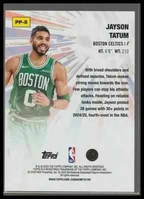 2025-26 Topps #PP-5 Jayson Tatum Power Players - Basketball Card Single