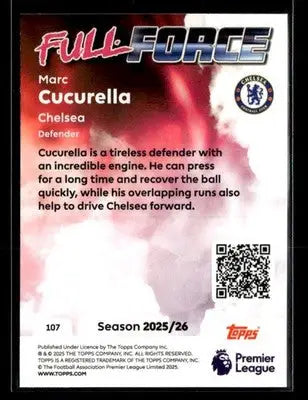 2025-26 Topps Premier League #107 Marc Cucurella Rainbow Foil - Soccer Card Single