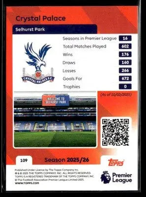 2025-26 Topps Premier League #109 Team Badge - Soccer Card Single
